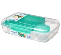 Sistema Bento Box to Go with Fruit/Yogurt Pot, 1.76 L-Assorted Colours