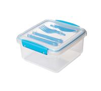 Sistema To Go Lunch Plus with Cutlery, 1.2 L - Assorted Colours, KLIP IT Locks, Microwave & Dishwasher Safe, Fridge & Freezer Safe, NZ Made