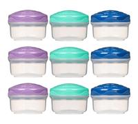 Sistema TO GO Mini Bites Snack Pots | 130 ml | Stackable Snack Boxes with Lids | BPA-Free | 9 Count