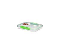 Sistema To Go Multi Split Food Storage Container, Clear with Coloured Clips, 820 ml