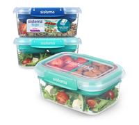 Sistema TO GO Stax Leakproof Food Storage Containers | 1 L | Airtight & Stackable Meal Prep Containers with Lids | Adult Lunch Boxes for Office,