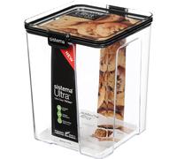 Sistema Tritan Square Ultra Canister Clear Black Glass Plastic Storage Container