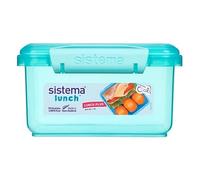 Sistema Turquoise Sandwich Box 1.2L - Leakproof, Bpa-Free & Perfect For Fresh Food Storage