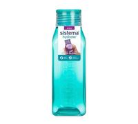 Sistema Turquoise Square Bottle 475Ml - Bpa-Free Plastic, Leak-Proof & Reusable