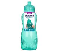 Sistema Twist 'n' Sip Squeeze Sports Water Bottle | Leakproof Water Bottle | 600 ml | BPA-Free | Recyclable with TerraCycle® | Assorted Colours