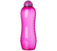 Sistema Twist 'n' Sip Squeeze Sports Water Bottle | Leakproof Water Bottle | 620 ml | BPA-Free | Pink