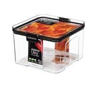 Sistema Tritan Square Ultra Canister Clear Black Glass Plastic Storage Container