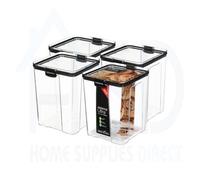 Sistema Ultra Square 2.75L Food Container (4 Pack) - Bpa-Free Plastic For Safe & Durable Food Storage