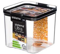 Sistema Ultra Square Storage Containers, Stackable with Lids, 0.7 L (2 Pack)