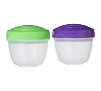 Sistema Yogurt TO GO Food Storage Containers | 150 ml | Small Snack Pots | BPA-Free | Ideal for Yoghurt, Sauces & More | 2 Count