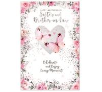Sister and Brother in law Anniversary Card - Celebration Special Couple - Size: 23cm x 15.5cm (9"x6") c75