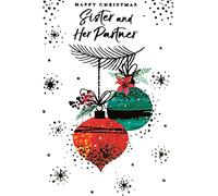 Sister and Partner Christmas Card - Size 6" X 9"