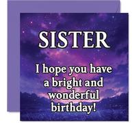 Sister Birthday Card, Magical Night Sky