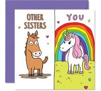 Sister Birthday Card - Others vs You - Happy Birthday Card for Sister from Brother Sibling, 145mm Others vs You Bday Greeting Cards