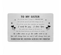 Sister Birthday Card, Sister Gifts from Sister Brother, Best Sister Gifts, Love My Sister Gifts, I Love My Sister