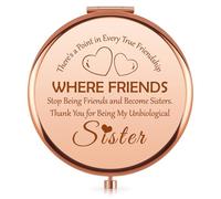 Sister Birthday Compact Mirror Sister Gifts from Sisters Best Sis Gift for Mother's Day Makeup Mirrors Christmas Birthday Gift for Little/ Big Sisters Friend Friendship Birthdays Gifts for Women