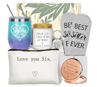 Sister Birthday Gift Ideas, Sisters Gifts from Sisters, Unique Birthday Gifts for Sis, Big Sister Gift with 12 oz Tumbler Gift Baskets, Best Sis Ever