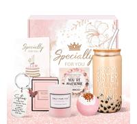 Sister Birthday Gifts from Sister, Sisters Gifts from Sister for Sister, Sister in Law Gifts, 7PCS Unique Big Sister Gift Baskets Ideas for Christmas, Mothers Day, Valentines Day