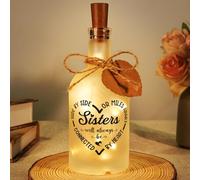 Sister Birthday Gifts, Sister Gifts Bottle Night Light, Birthday Gifts for Sister, Bestie, Twin Sister, Big Sister, Sister Keepsake Gifts for 30th 40th, 50th, Birthday, Anniversary, Christmas, Wedding