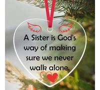 Sister Birthday Gifts Sister Gifts from Sisters Ornament Bestie Gift for Women Thanksgiving Christmas Wedding Mothers Day Graduation Present for Sisters Long Distance Relationship Gift