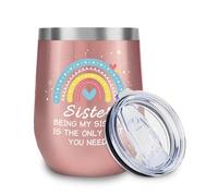 Sister Birthday Gifts - Thank You Tumbler, Travel Mug - Christmas, Birthday, Sisters Gifts from Sister, Brother - 12oz Stainless Steel Tumbler