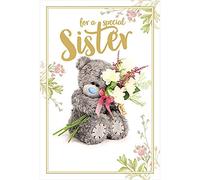Sister Birthday Me to You Bear 3D Holographic Hologram Birthday Card