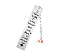 Sister Bookmark Gifts from Sister Brother Sister Birthday Christmas Presents for Sister I Am As Lucky As Can Be The Best Sister in The World Belongs to Me Gift Book Lover Gifts (Sister Belongs)