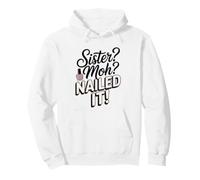 Sister Bride Maid Honor Two Titles Wedding Moh Dual Role Pullover Hoodie