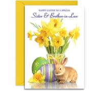 Sister & Brother-In-Law Easter Card - Medium Sized Card (A5 Size -148mm x 210mm) with Envelope