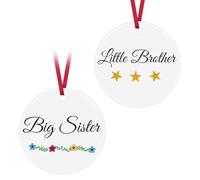 Sister Brother Ornament Brother and Sister Gifts for Big Sister Little Brother Ornament for Little Brother Gifts from Big Sister Birthday Christmas Ornament for Sister Brother
