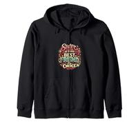 Sister By Blood Best Friend Choice Sibling Bond Idea flowers Zip Hoodie
