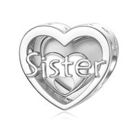 Sister Charms for Pandora Sister Charm 925 Sterling Silver Heart Bead Thank You for Being There
