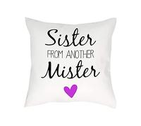 Sister from another mister themed Birthday Gift Home Decor Satin Cushion, Throw Pillow/Cushion. (Satin Cushion Cover With Insert)