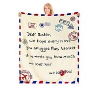 Sister Gift Bed Throw Blankets 130x150cm for Sister - Soul Sister Big Middle Little Sister Gift Sister Blanket Birthday Gift Reminder Gift I Love You Gift (SISTER-2)