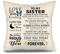 Sister Gift for Women Girls Throw Pillow Cover Cushion Cover for Sisters Graduation Gift Birthday Gift Creative Big Little Sisters Presents (SISTER)