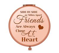 Sister Gift from Sister Rose Gold Compact Mirror for Women Girls, for Birthday Gift Ideas for Soul Sister, Besties for Christmas Graduation Gift for Friendship Engraved Mirror Gift