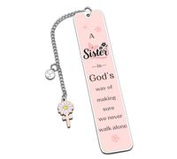 Sister Gifts - Baptism Gifts for Girl Women, Bible Bookmarks for Women Book Lovers, Catholic Baptism Gifts for Girl Sister in Law Birthday Christmas Gifts for Women, Christian Bookmark Friendship Gift