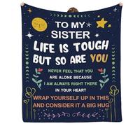 Sister Gifts Blanket, Gifts for Sister, Happy Birthday Gifts for Sister, Friendship Throw to My Best Friend, Bestie, Soul Sister - Friendship Gifts for Women Friends, 50"X60"