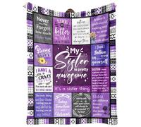 Sister Gifts Blanket, Gifts for Sister, Happy Birthday Gifts for Sister, Friendship Throw to My Best Friend, Bestie, Soul Sister - Friendship Gifts for Women Friends, 50"X60"