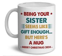Sister Gifts - Christmas Birthday New Year Gift for Being Your Seems Like Enough Idea from Younger Brother Older Novelty Coffee Mug 11 Ounce
