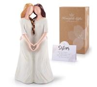 Sister Gifts for Best Friends, Girls Present Friend Gifts for Women Unique Friendship Gift Ideal Presents for Sisters Birthday Christmas Hand-Painted Figurines Ornaments Memorial Gift (Beige)