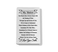 Sister Gifts from Sister Brother Engraved Wallet Cards for Sister Christmas Thanksgiving Birthday Gifts for Sisters Graduation Gift for Her Sister Wallet Card Sister Valentines Wedding Gifts