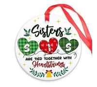 Sister Gifts from Sisters, 2023 Christmas Ornaments, Birthday Gifts for Women, Friendship for Lil & Big Sister, Christmas Tree Decorations, Sisters Ornament for Her Best Friends Sisterhood…