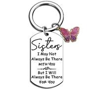 Sister Gifts from Sisters Funny Birthday Gift for Sister Adults Unique Women Birthday Gifts Ideas for Big Little Soul Sisters Christmas Gift for Girls Best Womens Key Chains Cute Stocking Stuffers