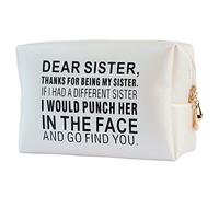Sister Gifts Makeup Bag -Sisters Gifts from Sister - Sister Gifts, Gifts for Sister - Funny Christmas Birthday Gifts for Sister, Little, Big Sister, Sister in Law,Makeup Bag for Sister