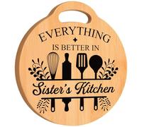 Sister Gifts, Sister Birthday Gifts - Engraved Bamboo Cutting Board, Sister Gifts from Sister Brother, Special Gifts for Sister, Best Sister Gifts on Her Birthday