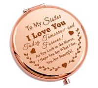 Sister Gifts Sister Compact Mirror Sister Gift from Sister Brother Best Friend Soul Sister Gifts Sister in Law Gift Mothers Day Wedding Gift for Stepsister Christmas Birthday Gift Travel Makeup Mirror