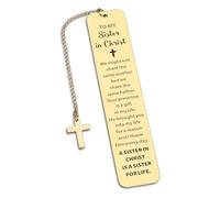 Sister in Christ Gifts for Women Men, Christian Bookmark Christmas Stocking Stuffers for Teen Girls Boys Secret Sister Gifts for Women Book Lovers Christian Faith Gift for Secret Sisters in Christ
