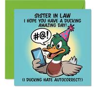 Sister in Law Birthday Card, Ducking Amazing