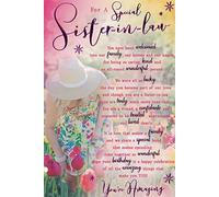 SISTER IN LAW BIRTHDAY CARD. SENTIMENTAL VERSE. 9 X 6 INCHES